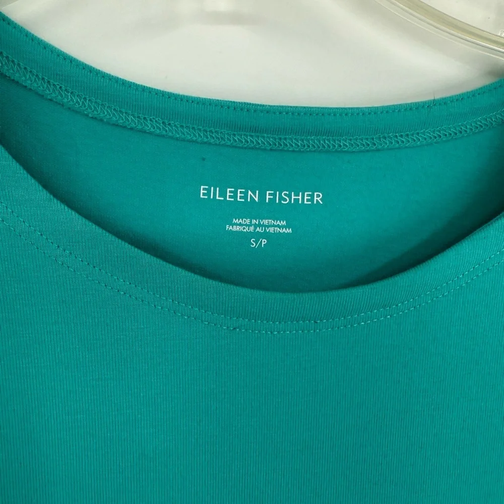 Eileen Fisher Dress Womens Size Small Green  Sleeveless Organic Cotton